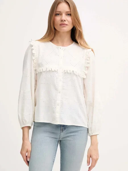 Hoss Intropia cămașă din amestec de in regular bej