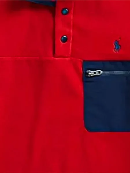 Флийс пуловер Polo Ralph Lauren червено