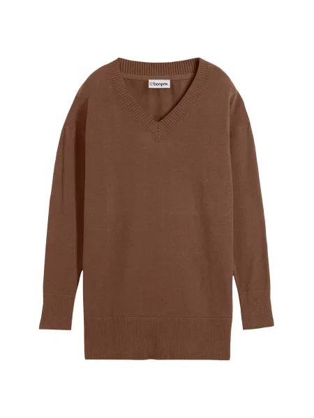Bonprix Pulover caramel maro