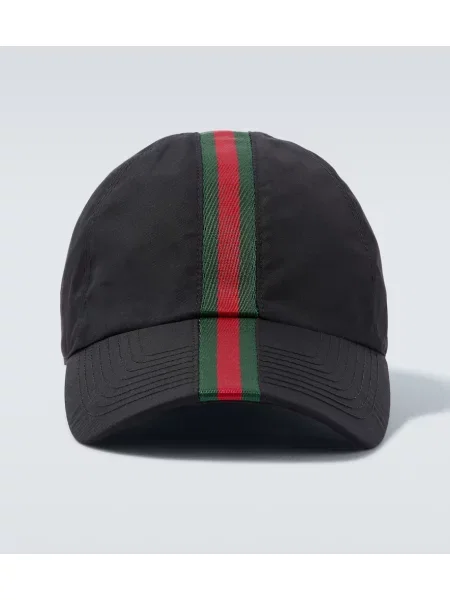 Șapcă Gucci cu dungi din canvas negru