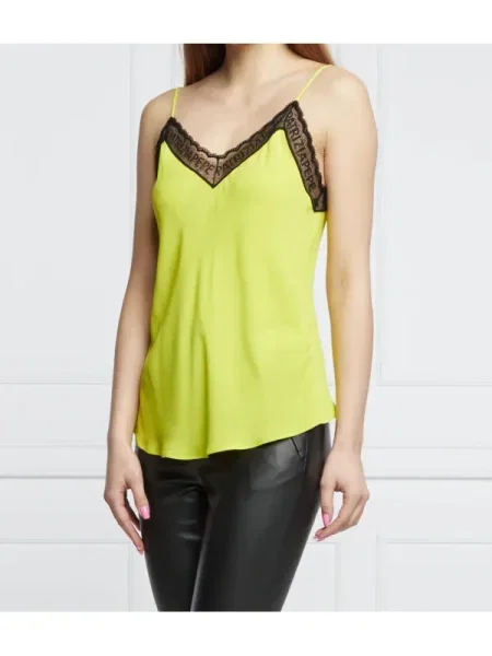 Top Patrizia Pepe din satin verde