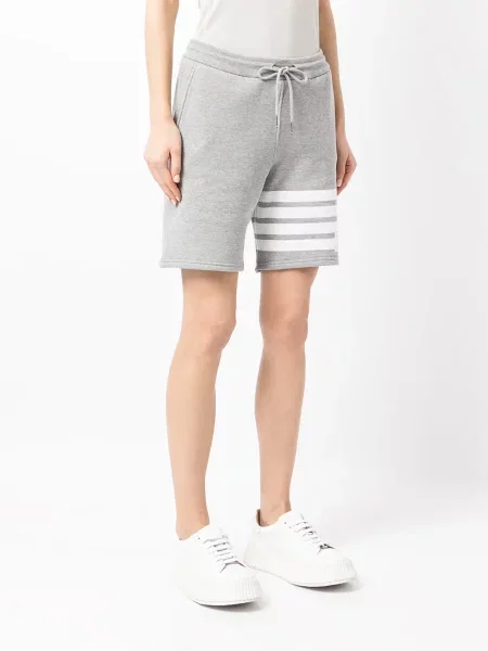 Pruhované kraťasy Thom Browne šedé