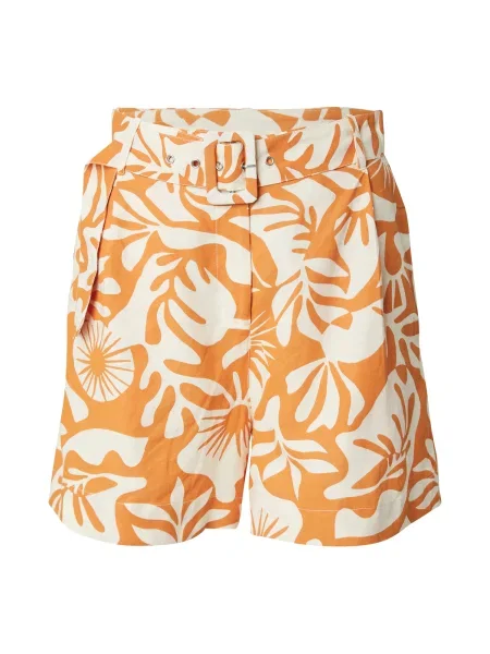 ONLY Pantaloni cutați ONLJAKIRI portocaliu mandarină alb