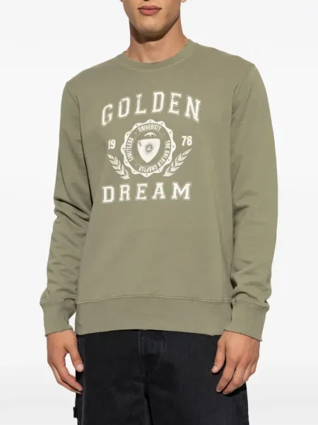Суитчър Golden Goose с протрити краища зелено