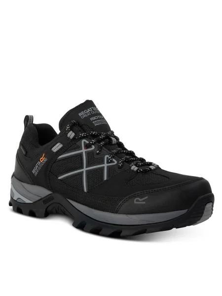 Pánske trekové topánky REGATTA Samaris III Low black/granite čierna