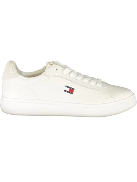 Teniși Tommy Jeans cu toc jos alb