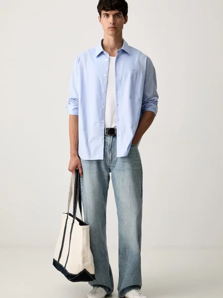 Lacoste cămașă oxford din albastru