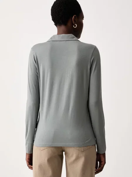 Marc O'Polo longsleeve z wiskozą zielona