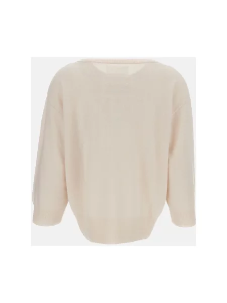 Sweter Extreme Cashmere z kaszmiru z dekoltem w serek beżowy