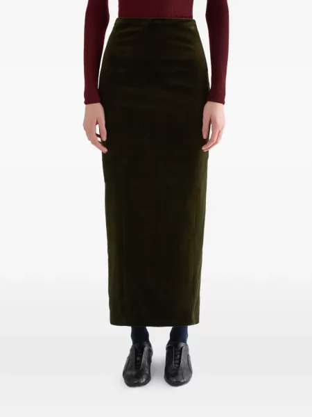 Fusta maxi Jil Sander de catifea verde