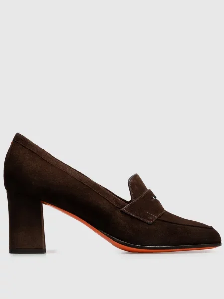 Замшеві туфлі Santoni коричневі