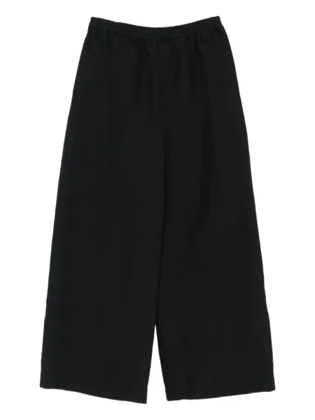 Pantaloni The Row de mătase negru