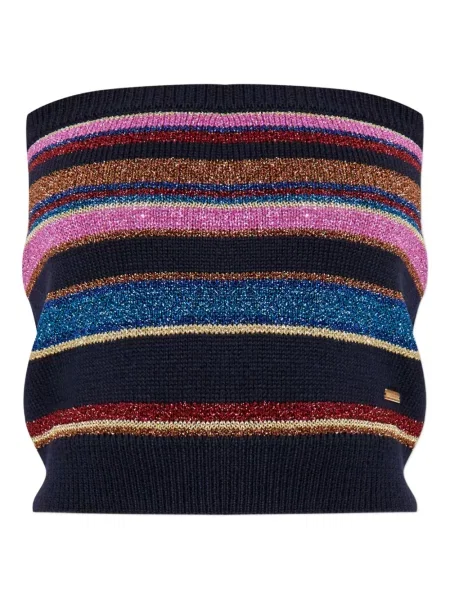 Pantaloni scurți Dsquared2 cu dungi tricotate negru