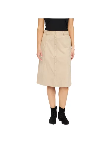 Spódnica 2-biz zamszowa beżowa