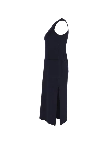 Rochie midi Max Mara cu crăpătură de costum albastru
