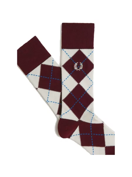 Jacquard čarape Fred Perry sa argyle uzorkom