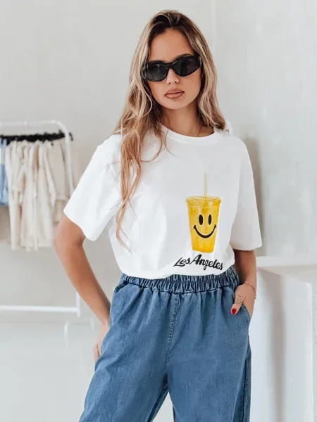 T-shirt SUNSMILE Dstreet biały