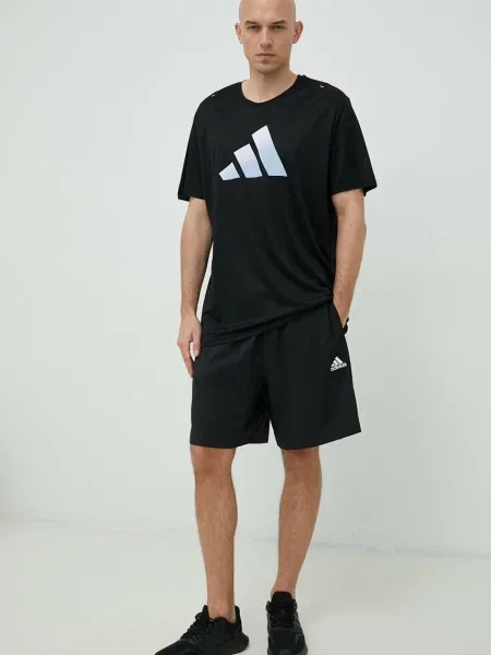 Kratka majica za tek adidas Performance Run Icons črna