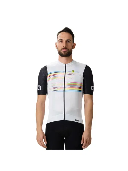 Koszulka rowerowa Alé Maglia MC Logo biała