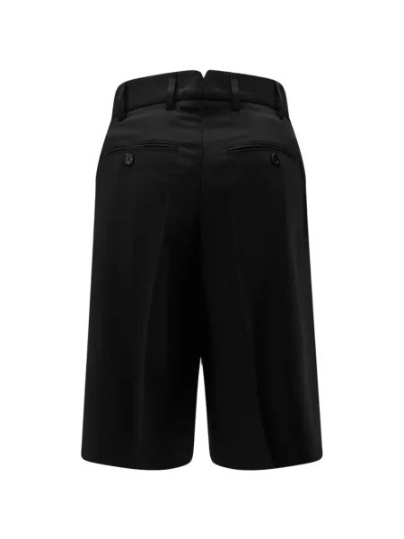 Pantaloni scurți Ami Paris plisate negru
