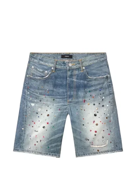 Pantaloni scurți din denim Purple Brand albastru
