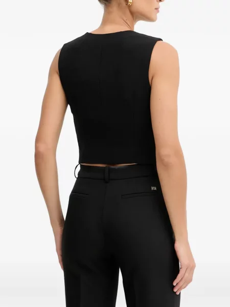 Vestă Guess cu decolteu în V negru