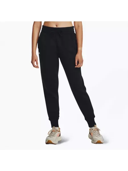 Under Armour Rival Fleece дамски панталон тъмно черно/бяло бяло