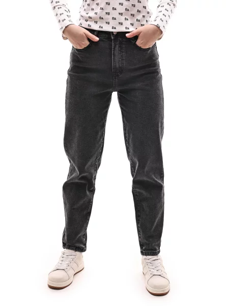 Завужені джинси RELUCKY темно-сірий бавовна/поліестер сірий