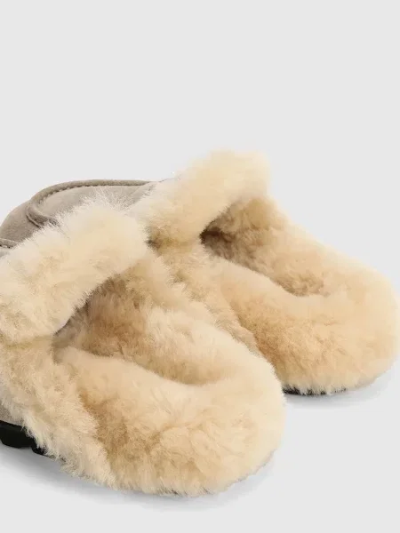 Naked Wolfe klapki mules zamszowe Corded szare