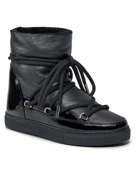 Дутики Inuikii на танкетке черные