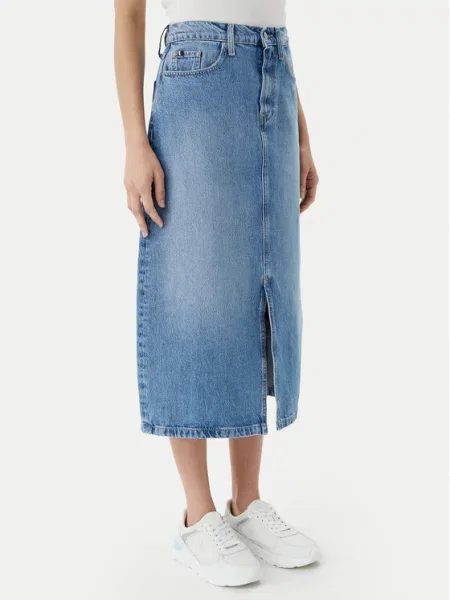 Tommy Hilfiger Spódnica jeansowa niebieski