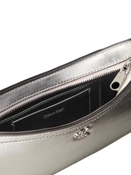 Calvin Klein Torba za čez ramo srebrna siva