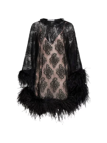 Rochie mini Giuseppe Di Morabito cu pene din dantelă negru