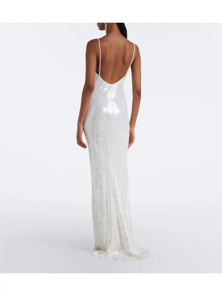 Rochie Jenny Packham de mătase alb