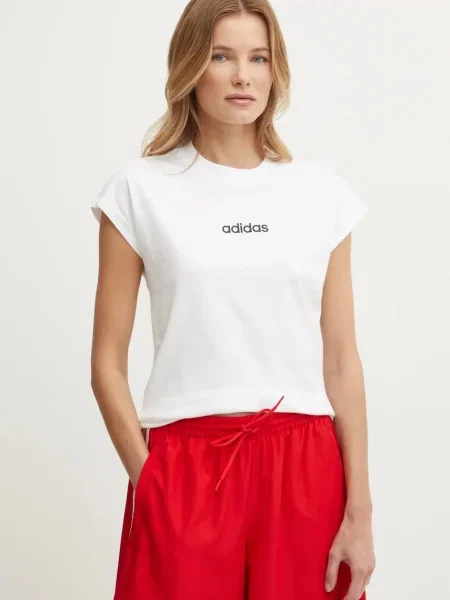 Tričko adidas Essentials Linear béžová