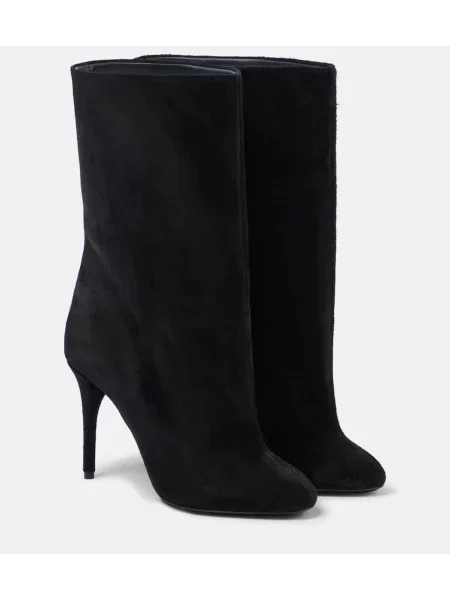 Cizme scurte Alaïa din piele de căprioară negru
