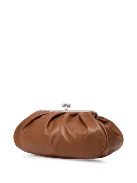 Geantă de călătorie Weekend Max Mara din piele maro