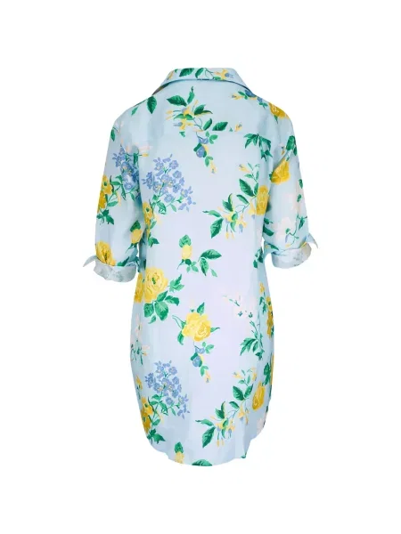 Rochie tip cămașă Frank & Eileen cu model floral cu imagine albastru