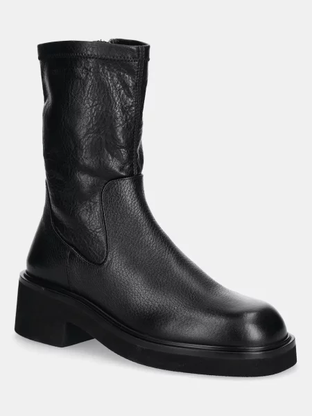 Tommy Jeans botine TJW STRETCHY MID BOOT cu platforma negru