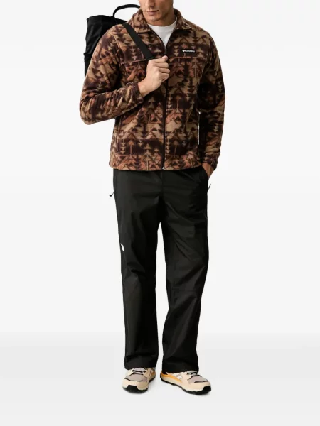 Cardigan Columbia cu imagine cu imprimeu geometric maro