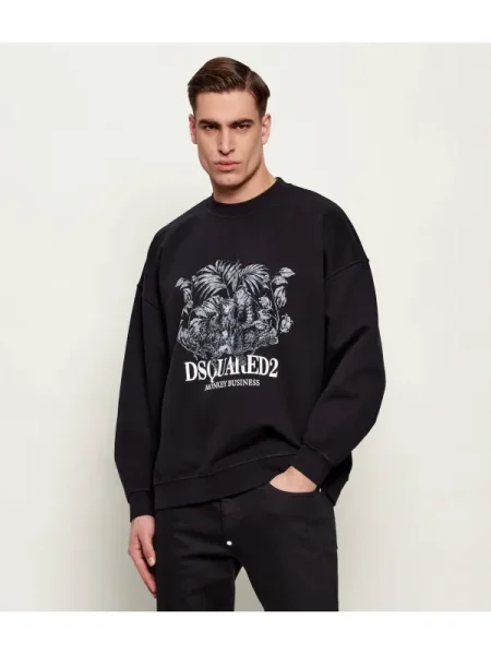 Hanorac | Relaxed fit negru