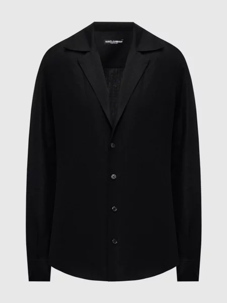 Льняная рубашка Dolce&gabbana черная