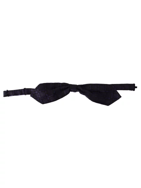 Krawat Dolce And Gabbana w geometryczne wzory wiązany niebieski