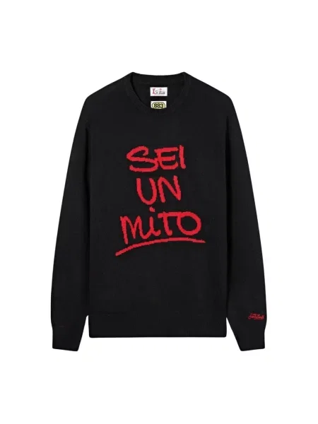 Sweter Mc2 Saint Barth wełniany czarny