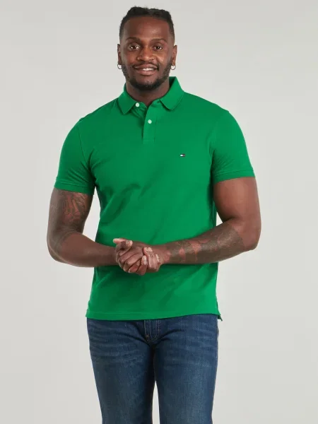 Polo Tommy Hilfiger stretch verde