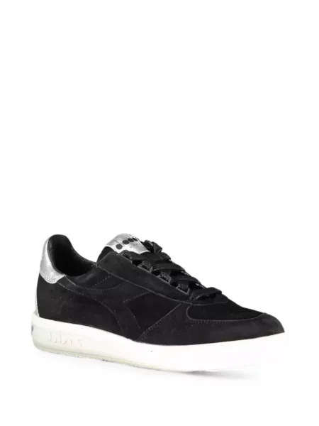 Top Diadora din piele de căprioară negru