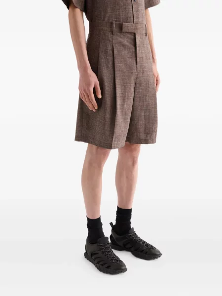 Pantaloni scurți Jil Sander maro