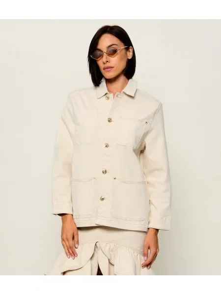 GUESS De blugi geacă Ivy Chore | Relaxed fit bej
