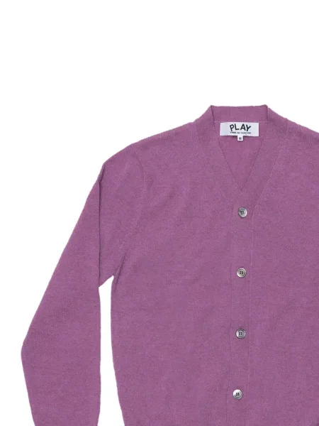 Cardigan Comme Des Garcons Play cu decolteu în V violet