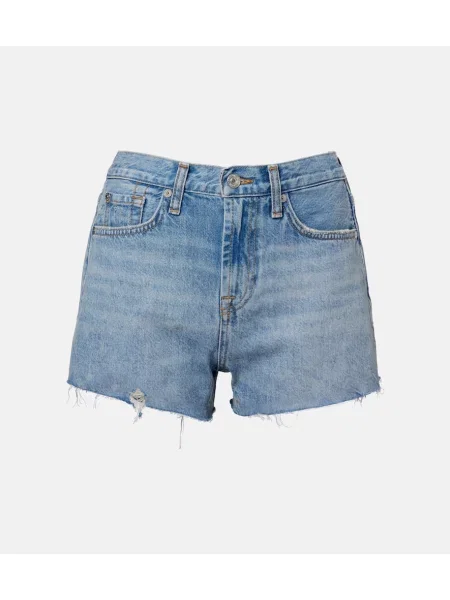 Pantaloni scurți din denim 7 For All Mankind albastru